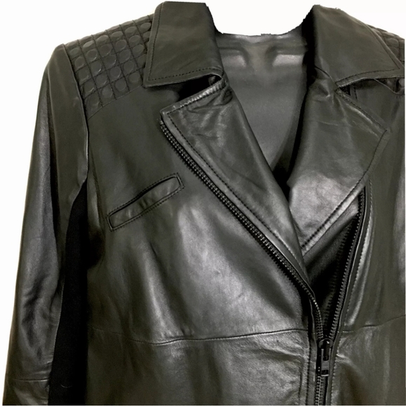 Trouve Leather Jacket Black Lambskin XS - Picture 3 of 7